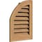 Ekena Millwork Quarter Round Top Left Functional Western Red Cedar Gable Vnt w/1" x 4" Flat Trim Frame, 08"W x 20"H GVWQL08X2001SFUWR - alternate 3